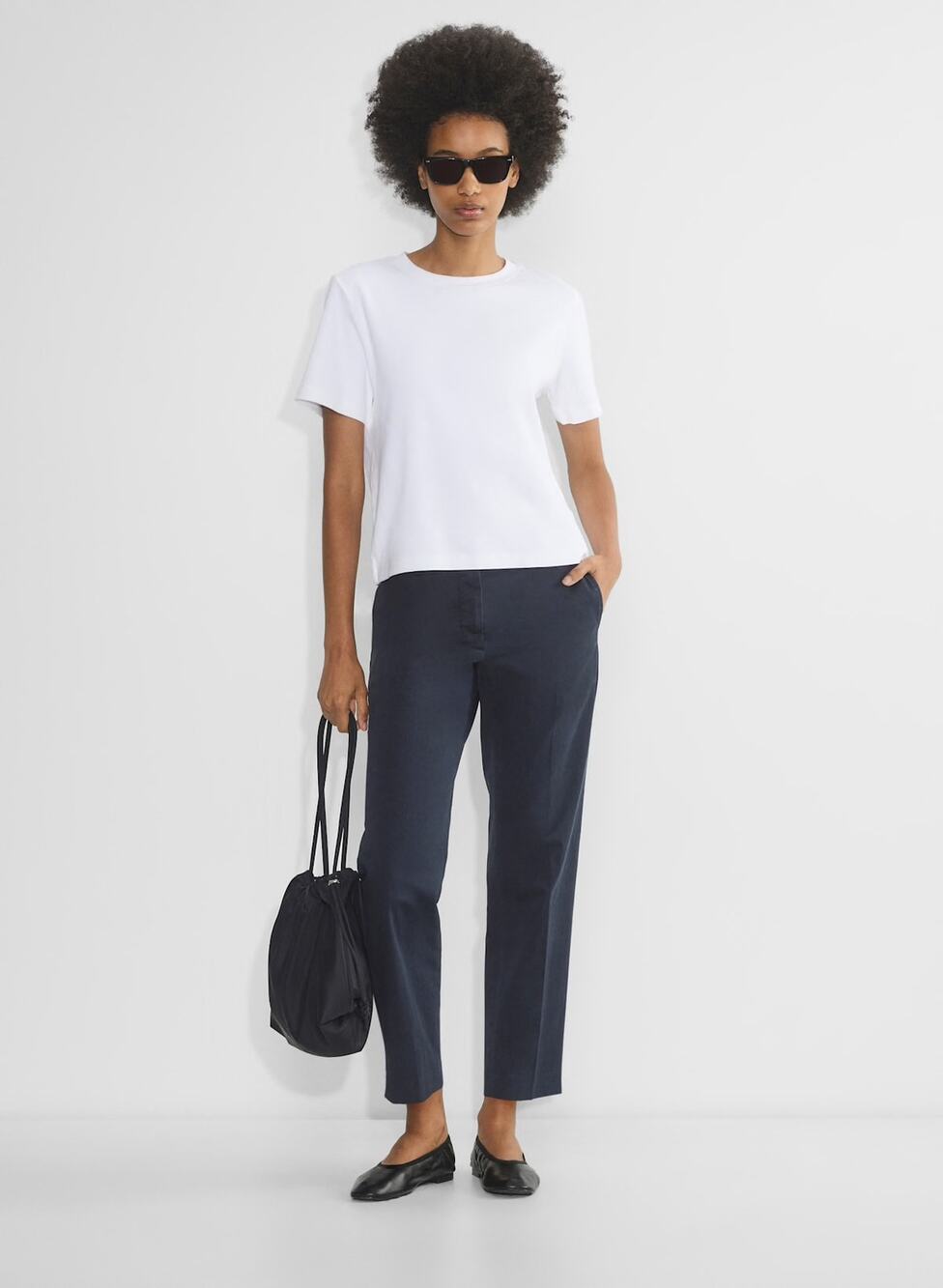 Aritzia Chino Mid-Rise Skinny Pant Navy Ankle Workwear NWT Sz 4 Preppy Corporate